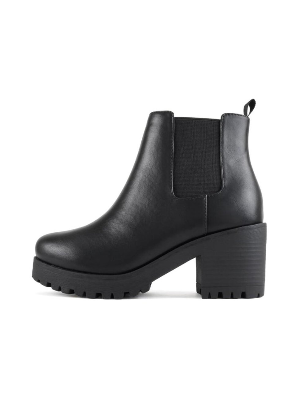 Soda Top Shoes Jaber Women's Ankle Boots Black Chunky Heel Size 9